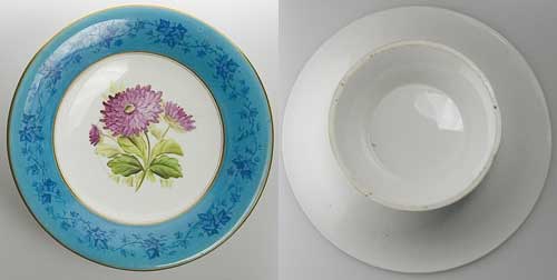 Bristol pottery Kepple plates china soft paste porcelain tazza blue flowers floral