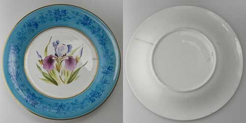 Bristol pottery Kepple plates china soft paste porcelain tazza blue flowers floral