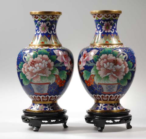 Cloissone vases